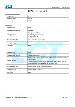 Certificado de TESTE EK IP66